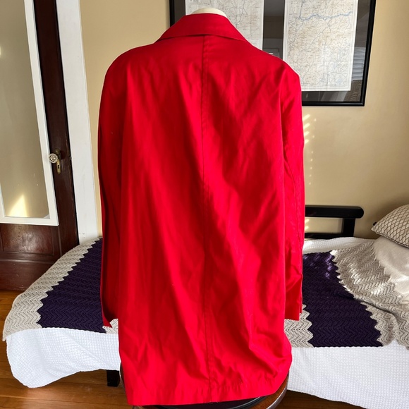 ICB Red Double-Breasted Cotton Jacket Trench Japan/Onward Holdings - Picture 3 of 7